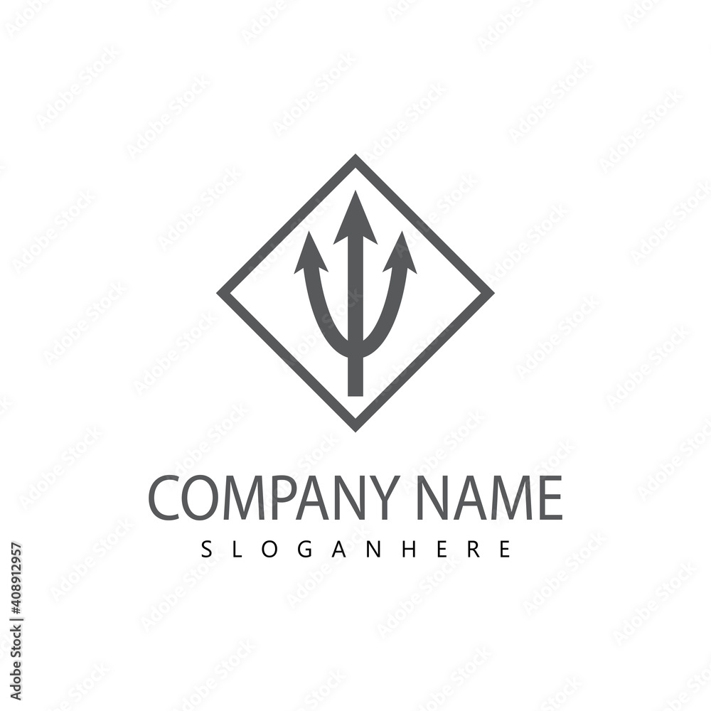 Set Trident Logo Template vector icon illustration design Set Trident Logo Template vector icon illustration design