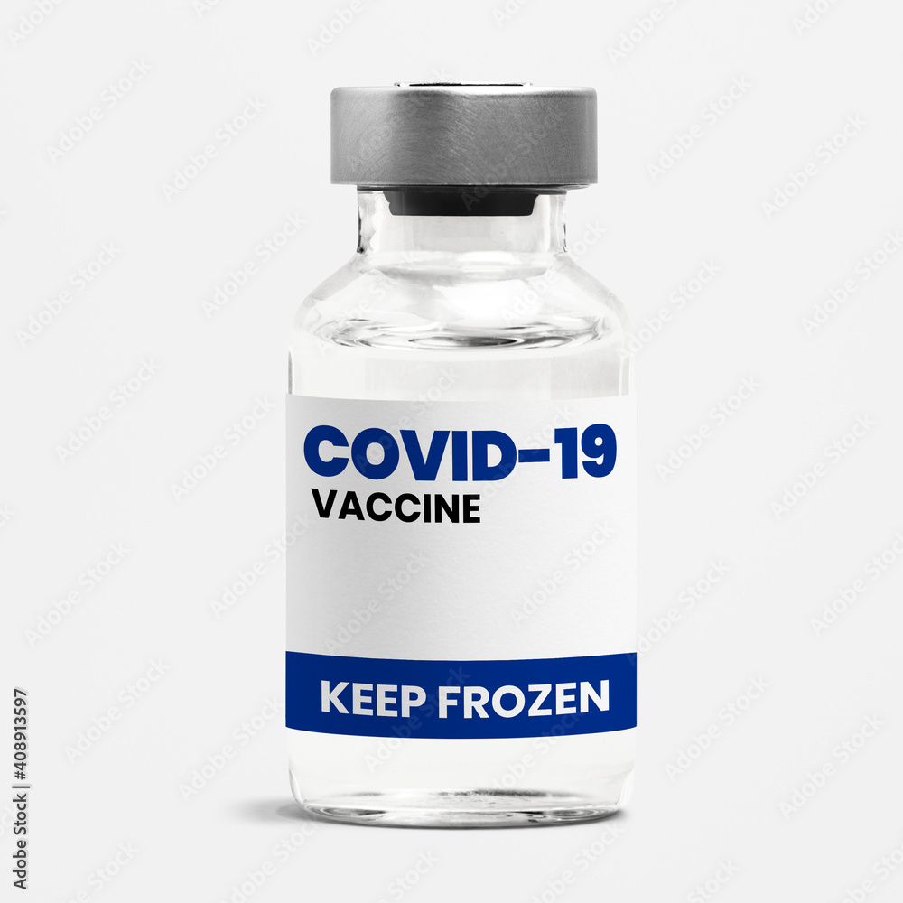 COVID-19 vaccine injection glass bottle with storage condition COVID-19 vaccine injection glass bottle with storage condition