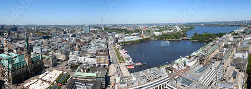 Alster im Zentrum der Stadt Hamburg