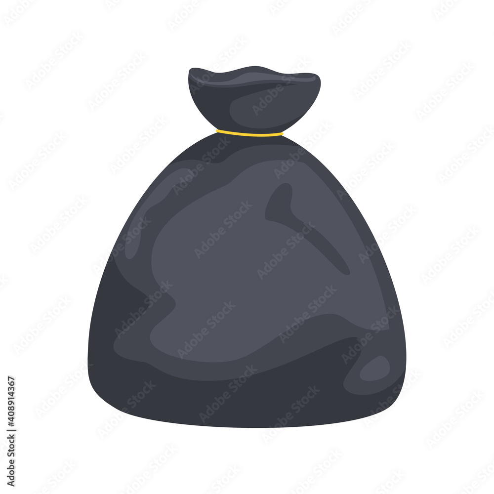 Naklejka premium The Trash bag. Isolated Vector Illustration