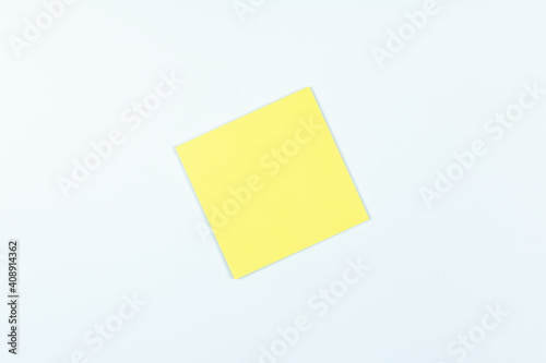 yellow sticky notes isolated with real shadow on white background.