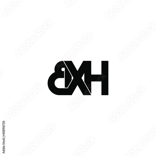 bxh letter original monogram logo design photo