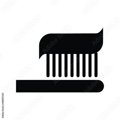 toothpaste icon, dental care vector
