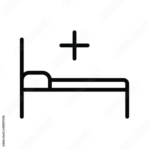 hospital mattress icon vector