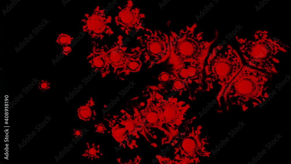 Abstract Ink Drops Spread on Wet Paper Abstract Ink Drops Spread on Wet Paper