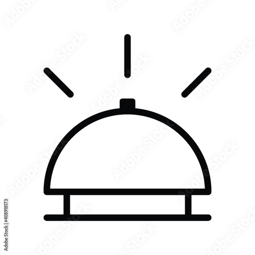 dining bell icon vector