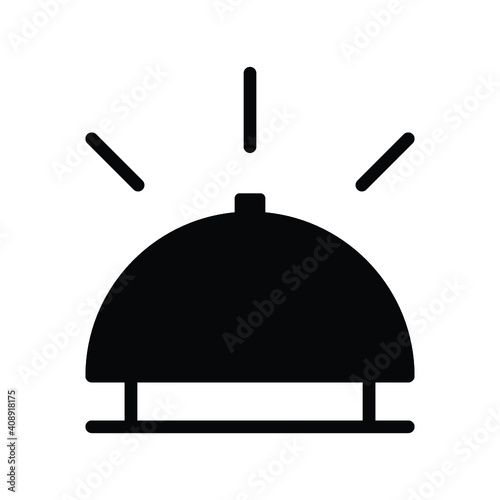 dining bell icon vector