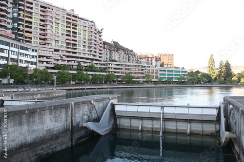 Photography switzerlabridge, river, city, water, architecture, sky, building, panorama, euro