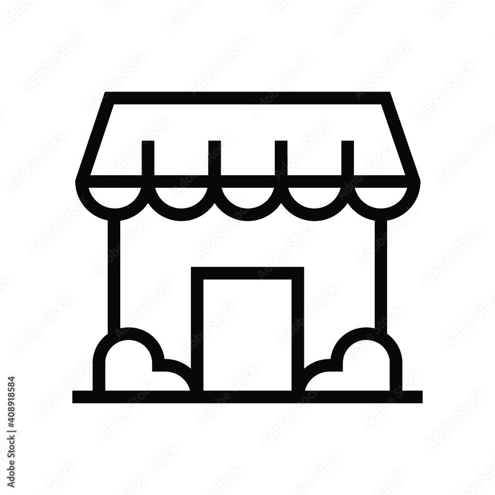 front store icon vector front store icon vector