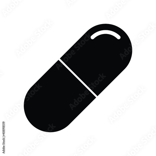 capsule pill icon vector