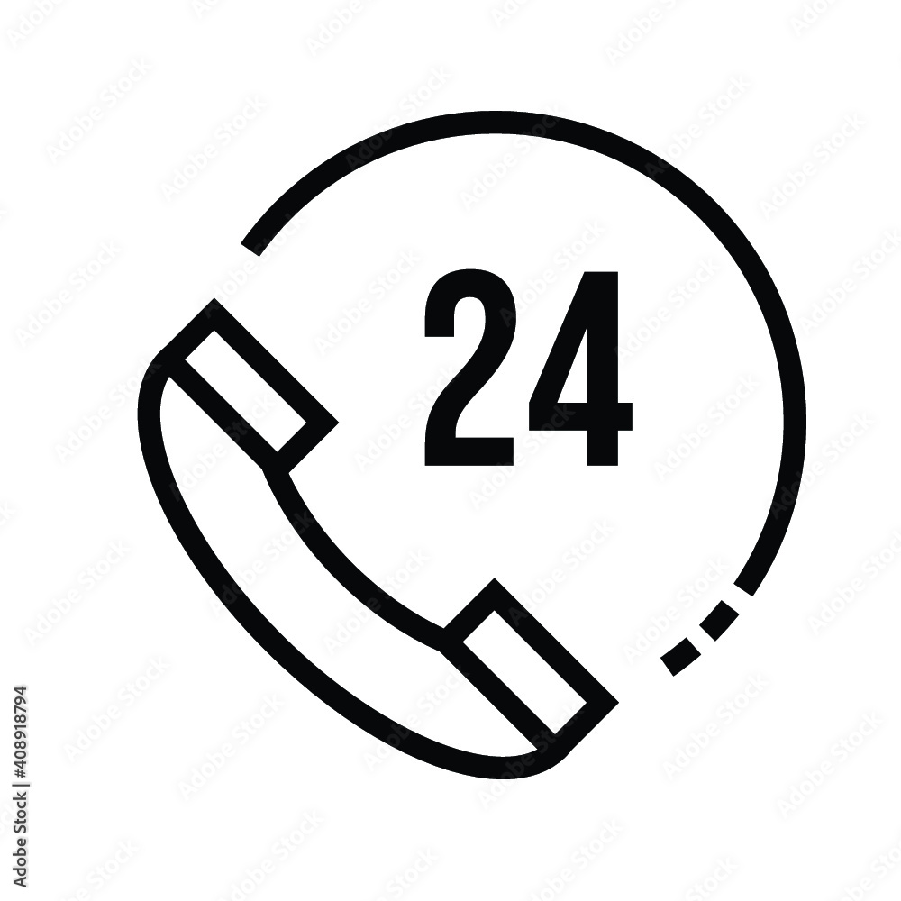 24 hour service icon, contact person customer service vector 24 hour service icon, contact person customer service vector