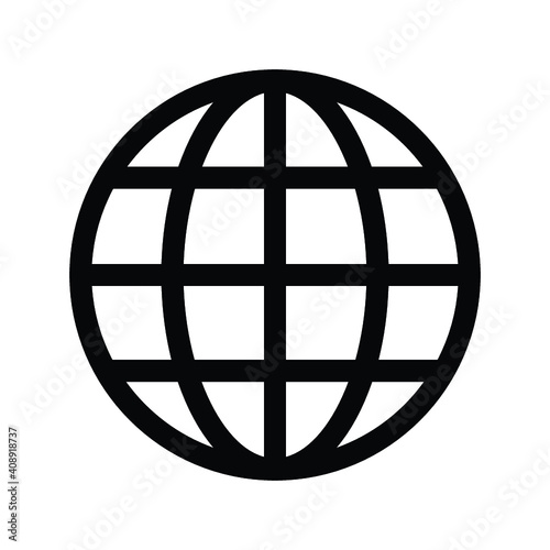 globe icon  internet vector