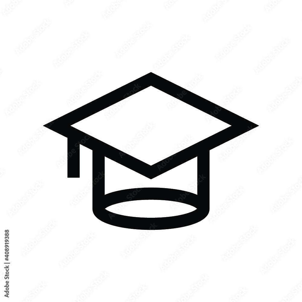 graduation toga hat icon vector Stock Vector | Adobe Stock