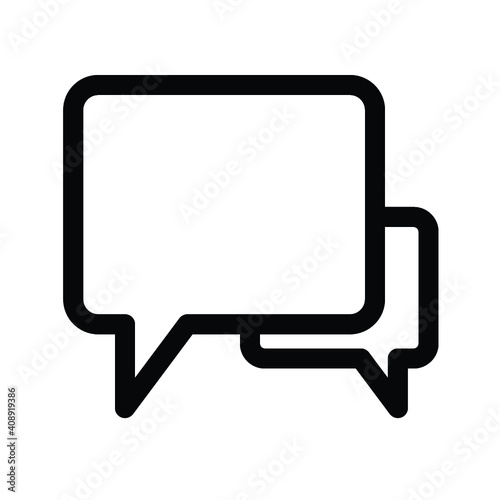 chat bubble icon, message communication vector