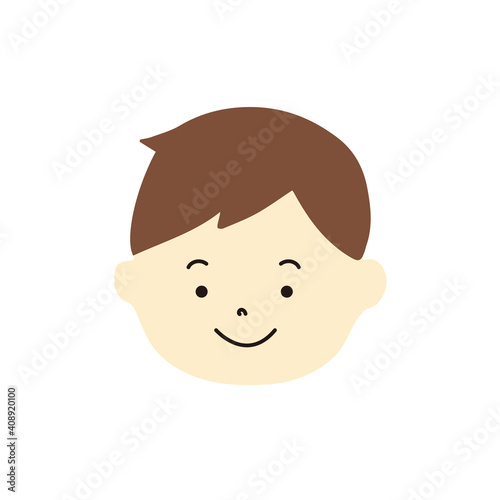 男の子の顔のイラスト素材
