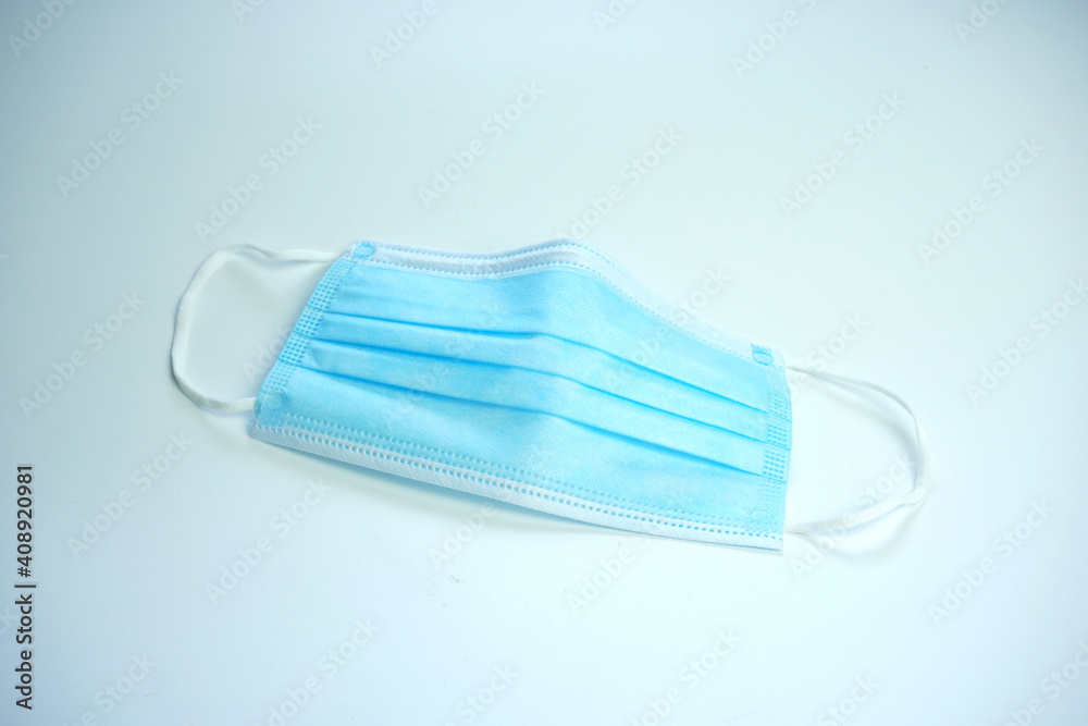 Disposable face mask on white background. Disposable face mask on white background.