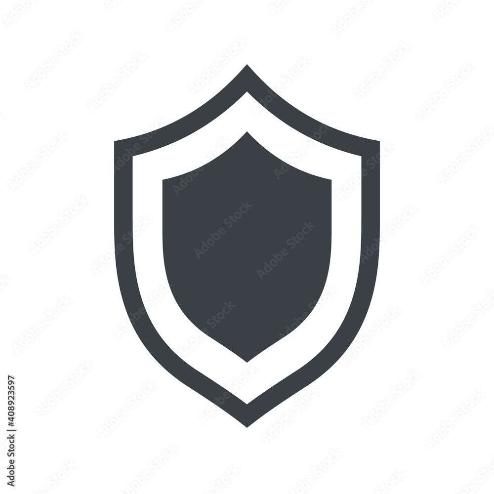 Obraz premium Flat shield icon Premium Free Vector