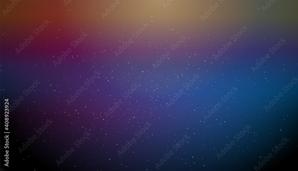 Night starry sky abstract background. Vector galaxy design