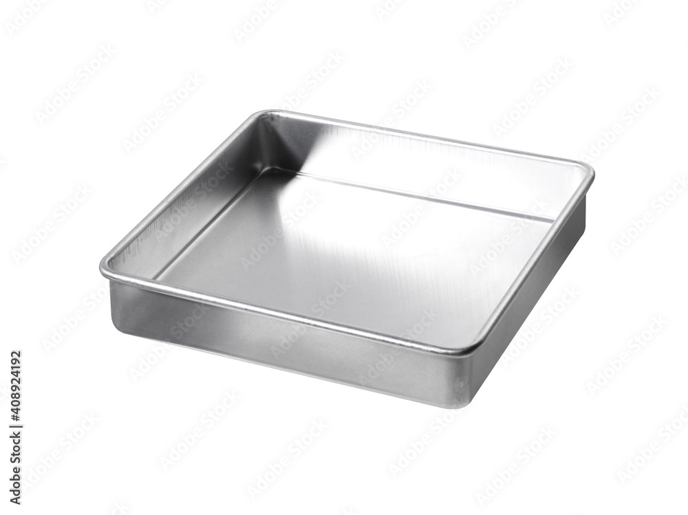 Empty baking tray for oven on white background Empty baking tray for oven on white background