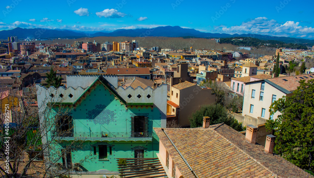 view over the city of Girona, Catalonia, Spain