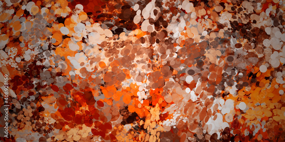 Fototapeta premium abstract fractal colorful orange copper beige khaki pumpkin marbled stone wall concete cement grunge image paint background bg texture wallpaper art frame sample illustration board