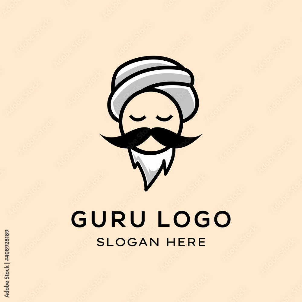 Obraz premium Guru logo vector