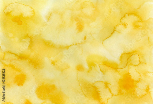 yellow sunny background abstract, texture watercolor, stain hand drawing © Noli Molly