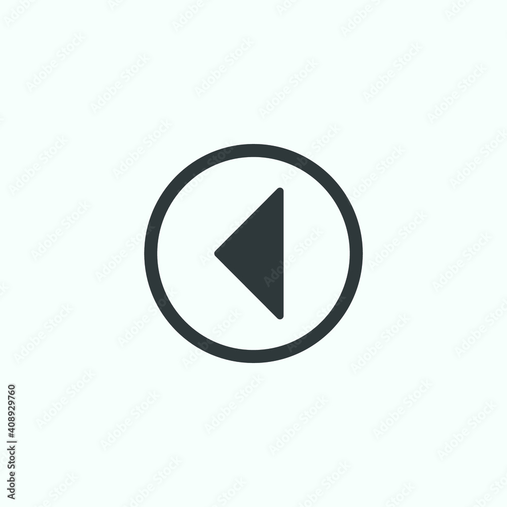 Play button icon in trendy flat style isolated on grey background. Play symbol for your web site design, logo, app, UI. Vector illustration Play button icon in trendy flat style isolated on grey background. Play symbol for your web site design, logo, app, UI. Vector illustration
