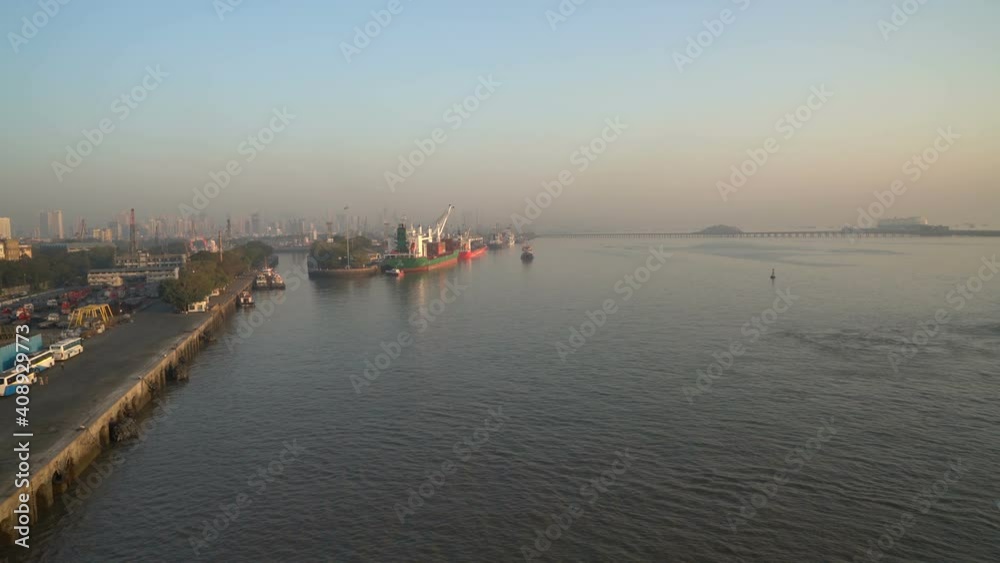 Mumbai, Maharashtra İnternational cruise (Ship) terminal and sea port entrance. India Mumbai, Maharashtra İnternational cruise (Ship) terminal and sea port entrance. India