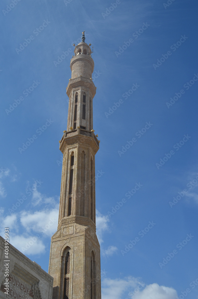  Al Mustafa mosque, a large Islamic temple in the city center. SHARM EL SHEIKH, EGYPT