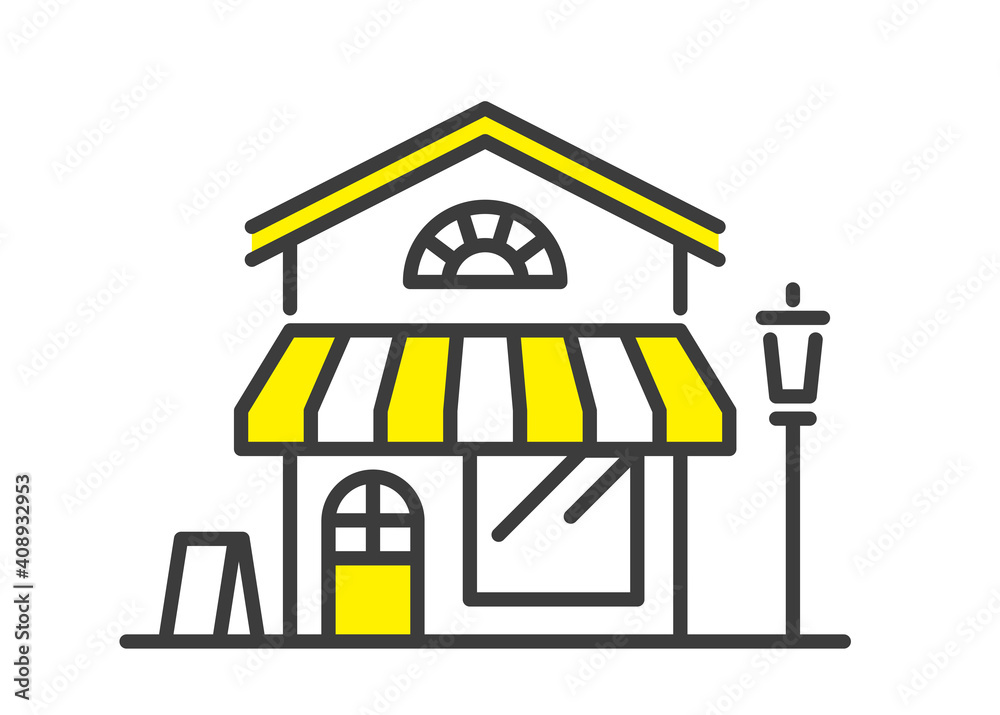 ベクターイラスト素材 店 店舗 建物 Stock Vector Adobe Stock