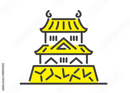 ベクターイラスト素材：城、お城、観光地
