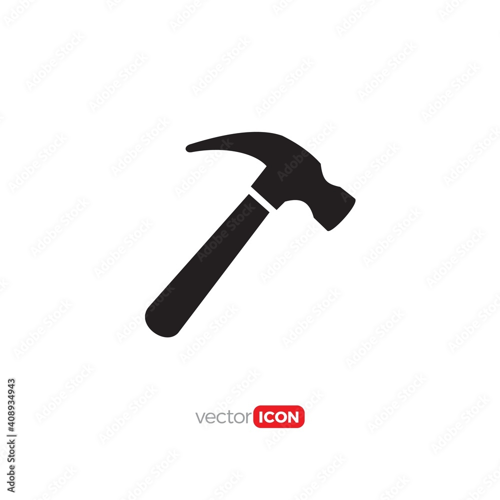 hammer icon/symbol/Logo Design Vector Template Illustration hammer icon/symbol/Logo Design Vector Template Illustration
