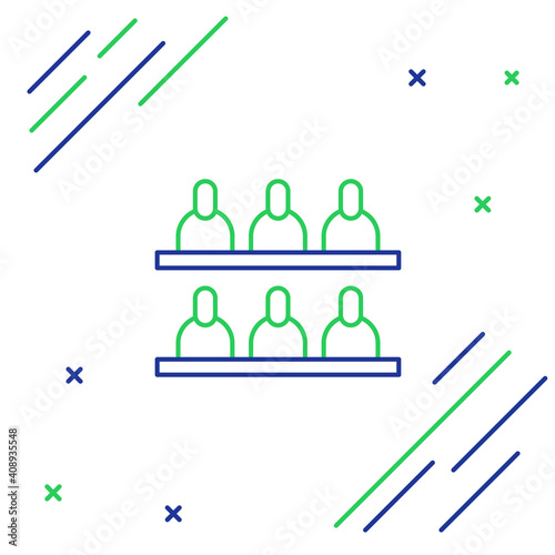 Line Jurors icon isolated on white background. Colorful outline concept. Vector.