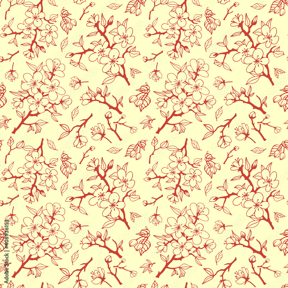 apple tree flowers pattern apple tree flowers pattern