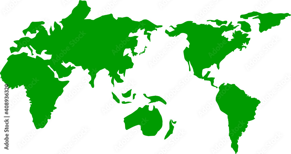 シンプルな世界地図