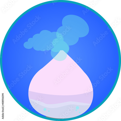 シンプルなおしゃれな加湿器・蒸気のアイコン