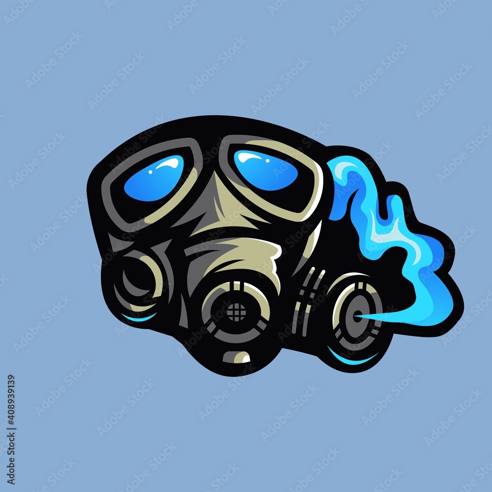 Gas Mask mascot logo design vector Gas Mask mascot logo design vector