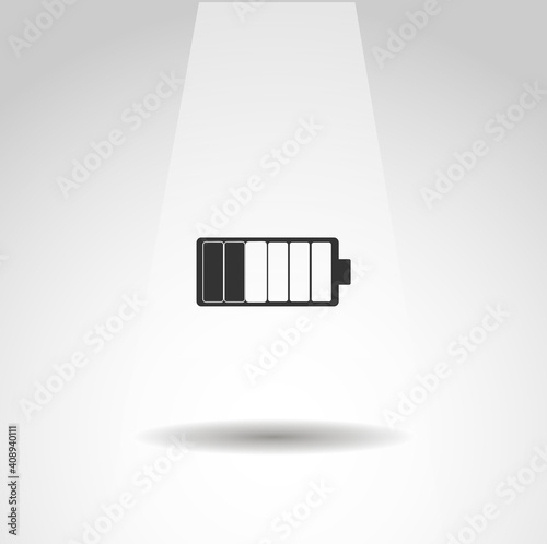 battery vector icon, battery simple isolated icon
