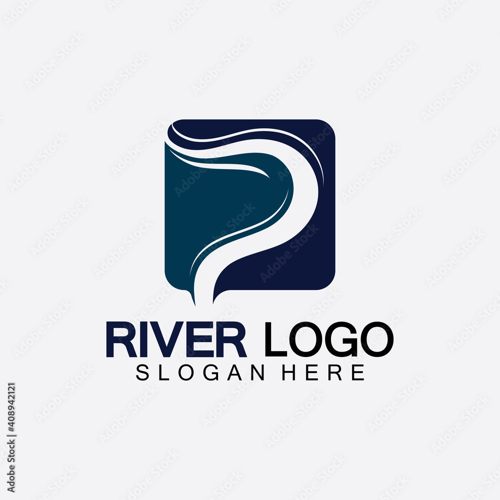 River Logo vector icon illustration design template River Logo vector icon illustration design template