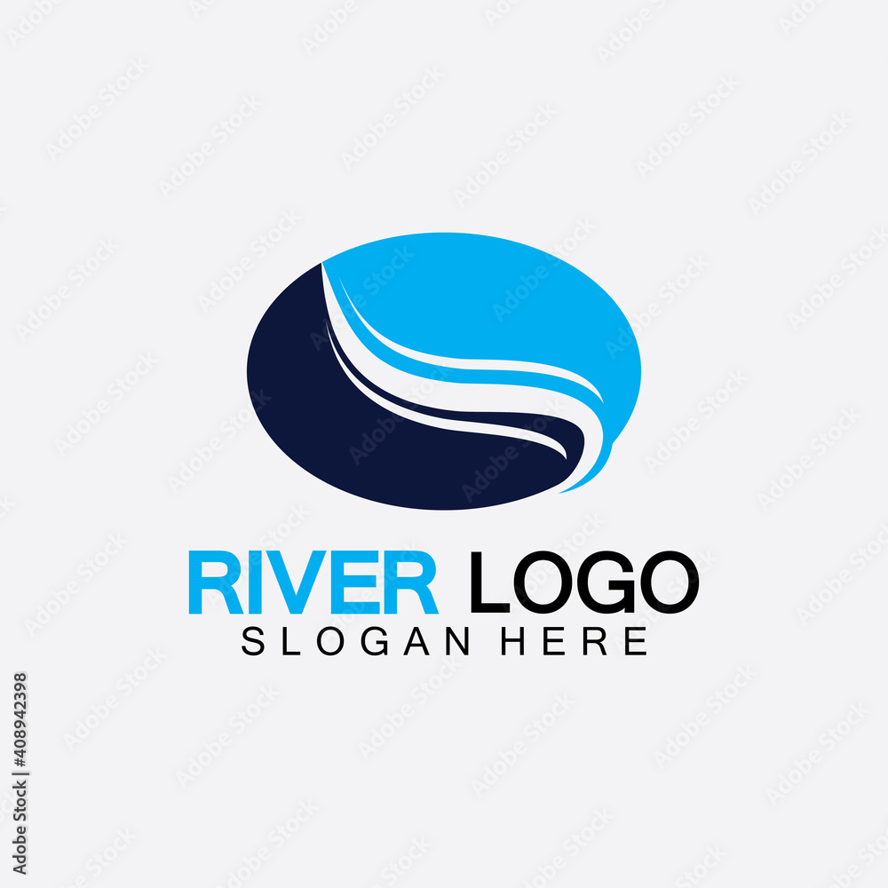 River Logo vector icon illustration design template River Logo vector icon illustration design template