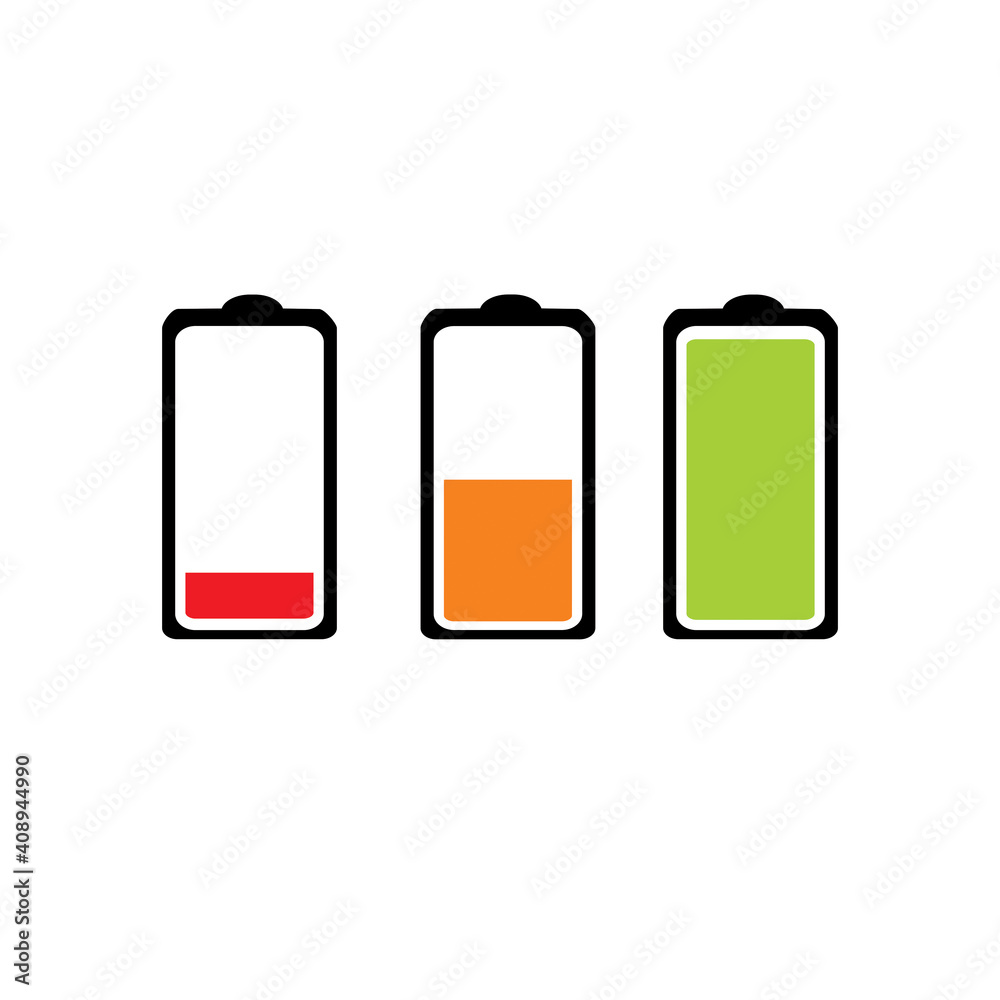 battery icons set battery icons set