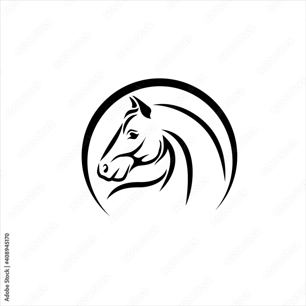head of a horse, Animal Horse Logo Template Elegan head of a horse, Animal Horse Logo Template Elegan