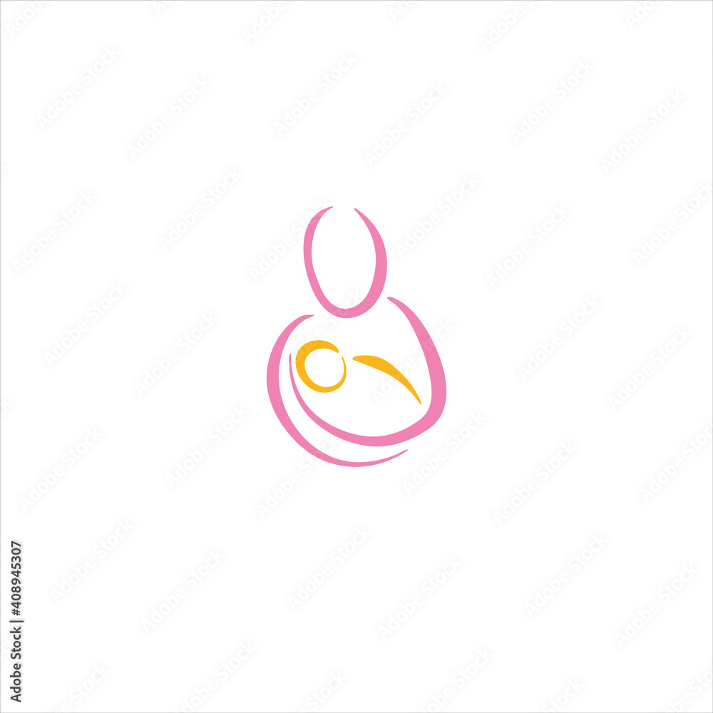 mother's love, mom and baby logo icon mother's love, mom and baby logo icon