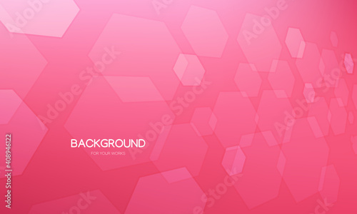 Abstract background vector illustration. Gradient pink with geometric shapes composition.