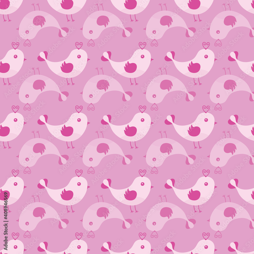 Pink Valentine Heart Seamless Pattern Background Print Pink Valentine Heart Seamless Pattern Background Print