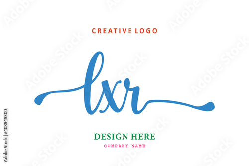 LXR  Lettering logo is simple, easy to understand and authoritative photo