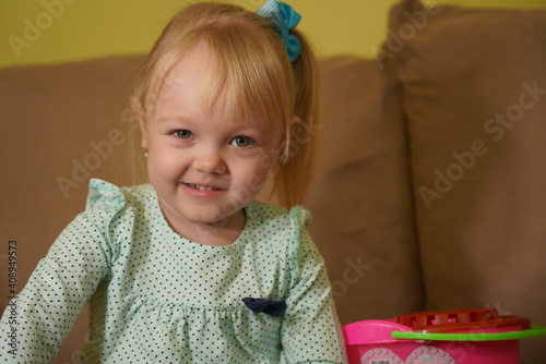 Blonde girl 4 years old