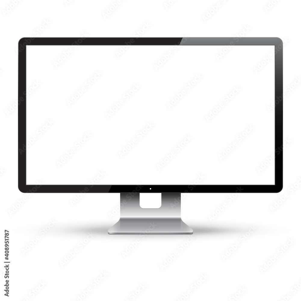 Blank computer display isolated on white background Blank computer display isolated on white background