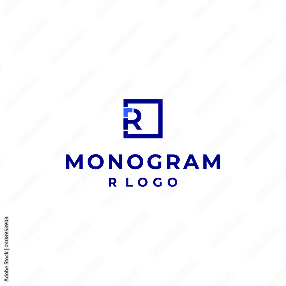 R monogram logo vector modern simple geometric design R monogram logo vector modern simple geometric design